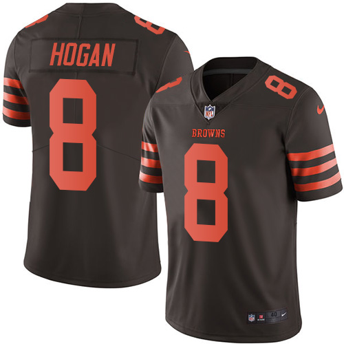 Men's Elite Kevin Hogan Nike Jersey Brown - #8 Rush NFL Cleveland Browns